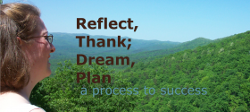 Reflect, Thank; Dream, Plan for success